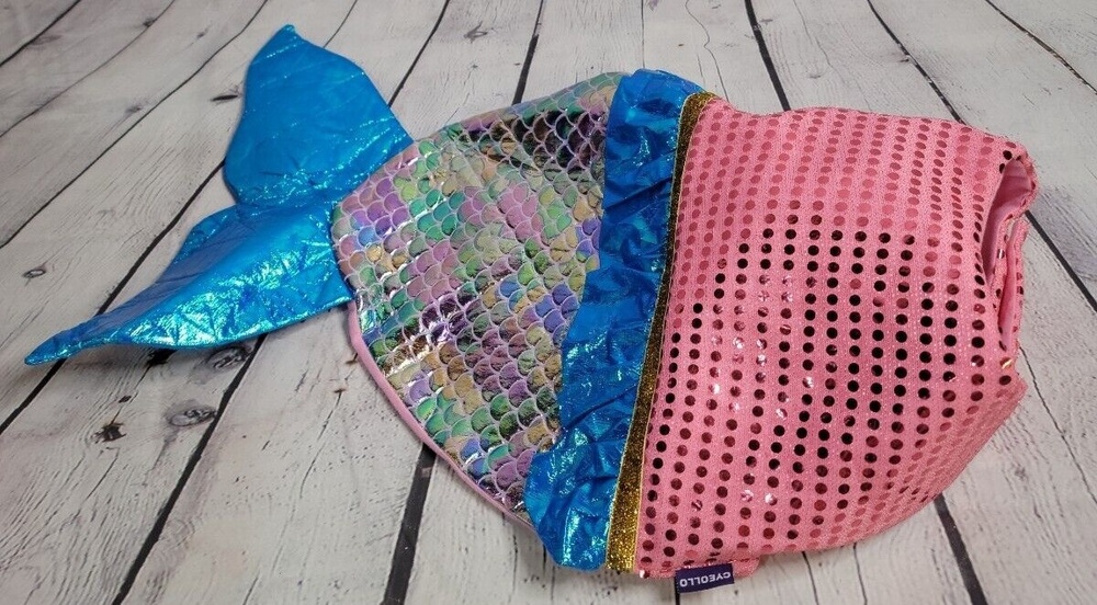 Cyeollo Mermaid Dog Costumes Sequin Birthday size Lg
